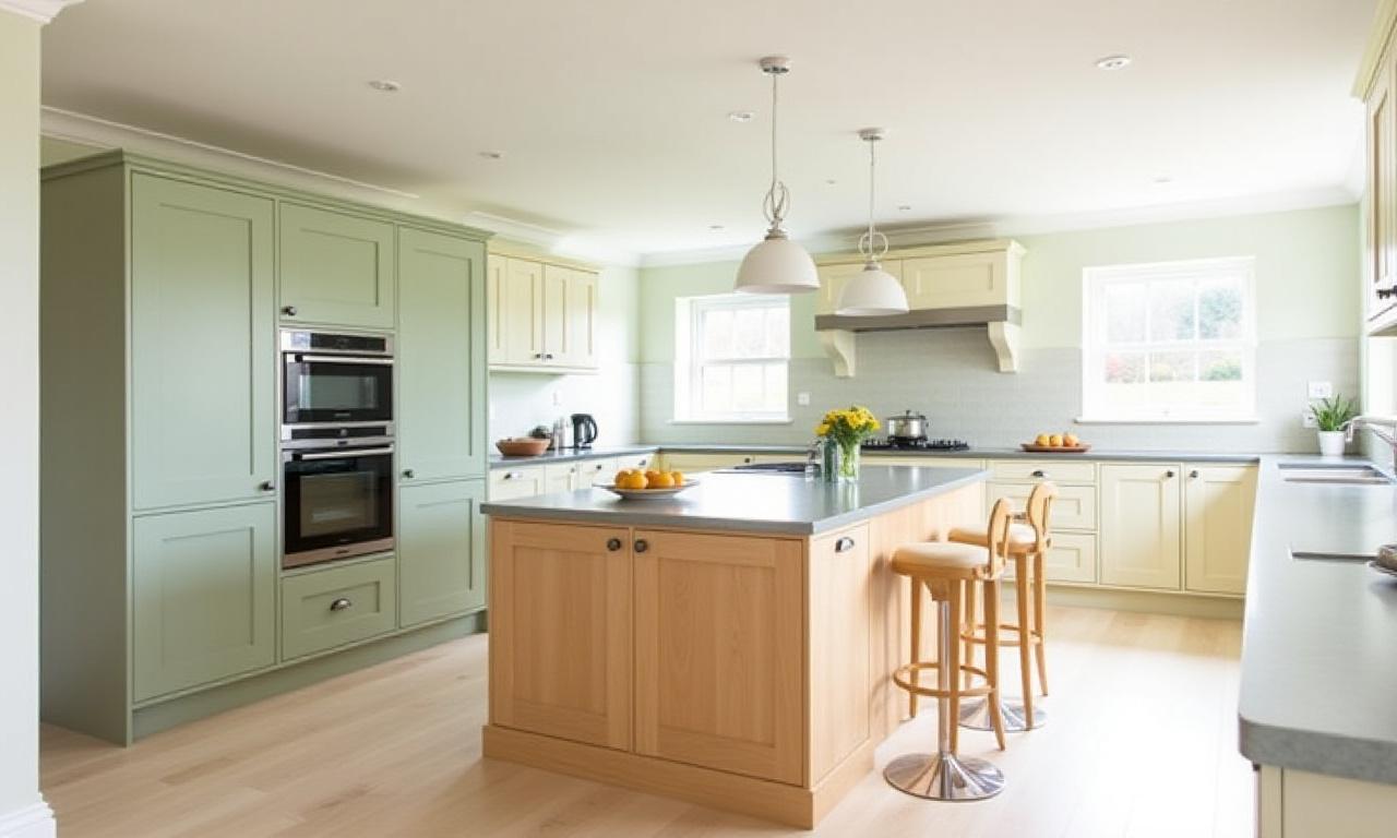 Modern Farmhouse Kitchen in Kinsale - Island