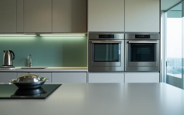 Appliance integration in a modern kitchen